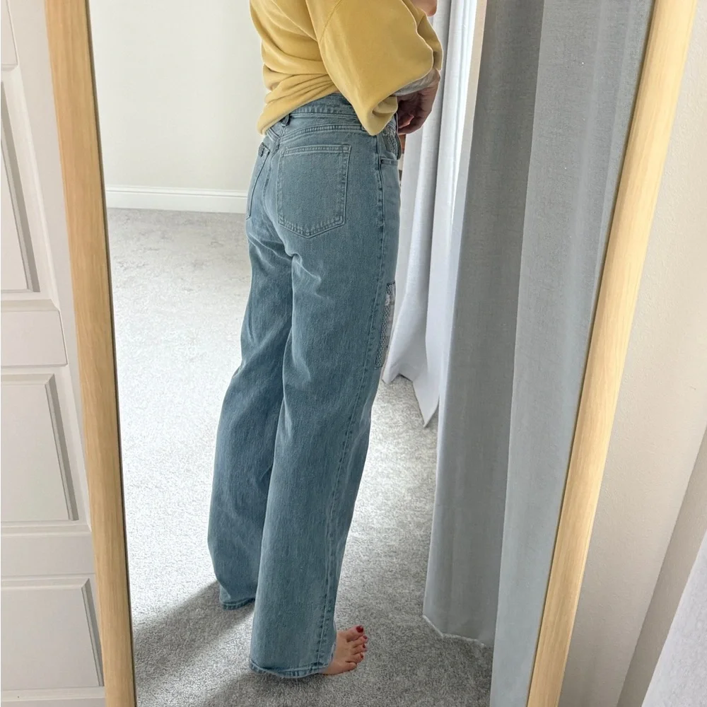 Abercrombie & Fitch Quilted Patchwork High Rise 90s Relaxed Jeans - Picture 1 of 8